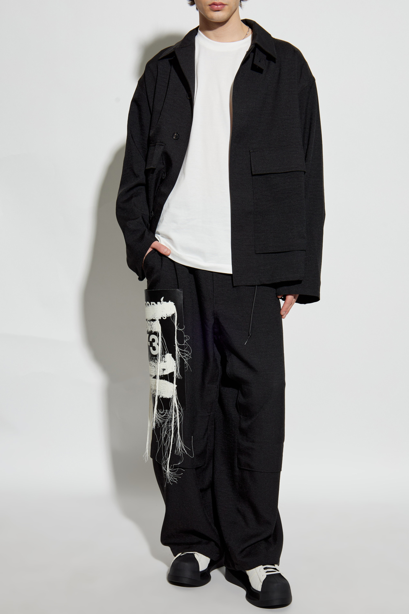 W/RY RANDOM HERRINGBONE DOUBLE TUCK WIDE PANTS – THE SHOP